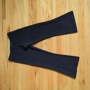 Lululemon Drawstring Black Flare Capri Pants